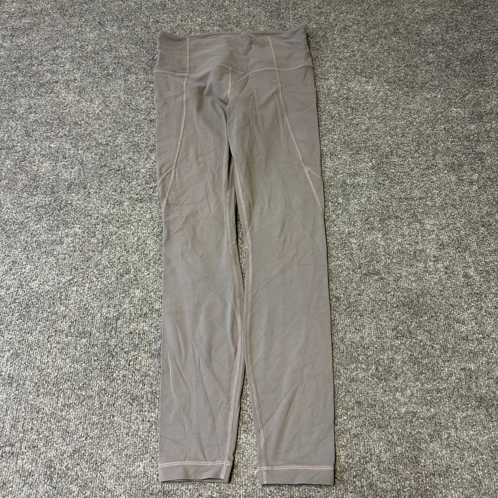 Athleta Leggings Womens Size S Grey High Rise Side Pocket Athletic Yoga Pants